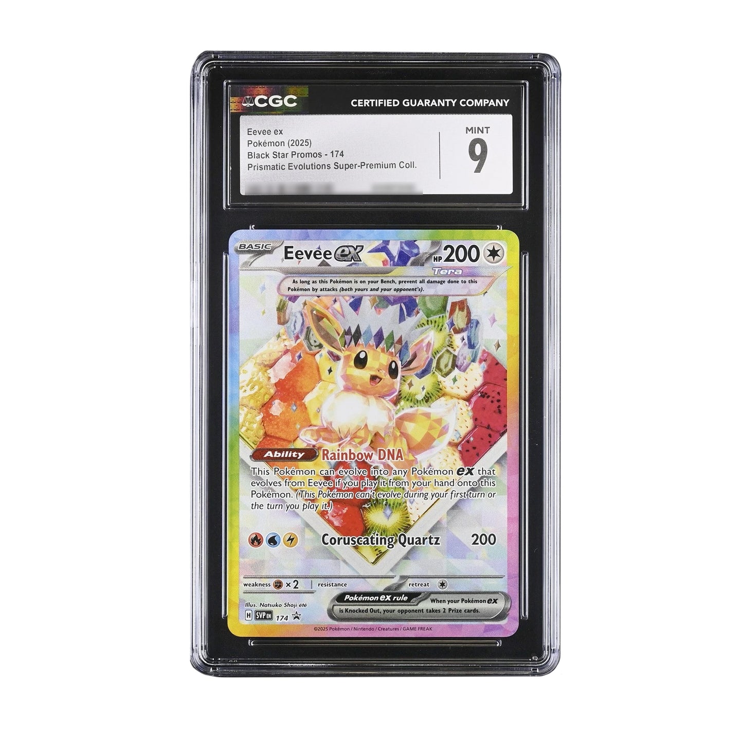 Eevee ex #174 CGC 9 2025 Black Star Promos CGC Mint 9