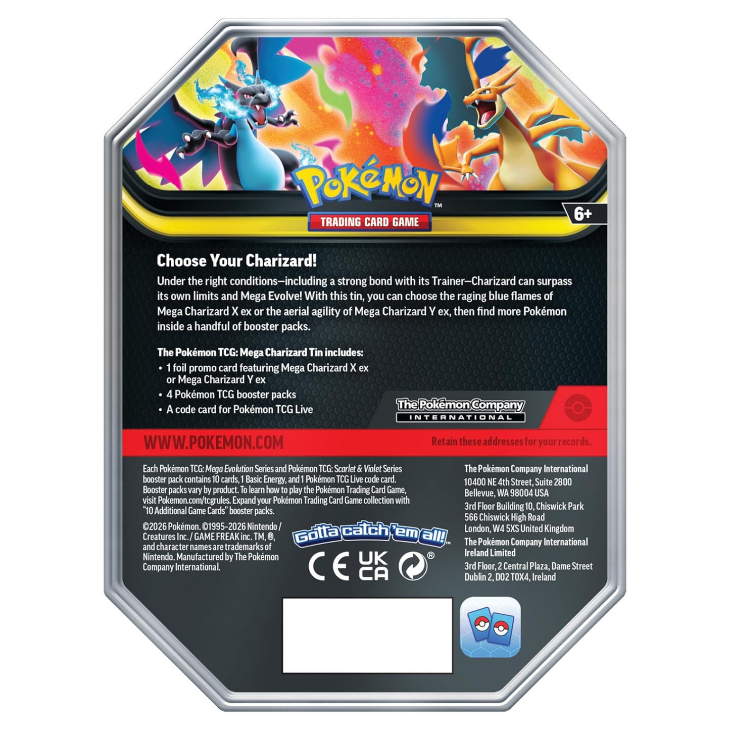 Pokémon TCG – Mega Evolution: Mega Charizard EX Tin