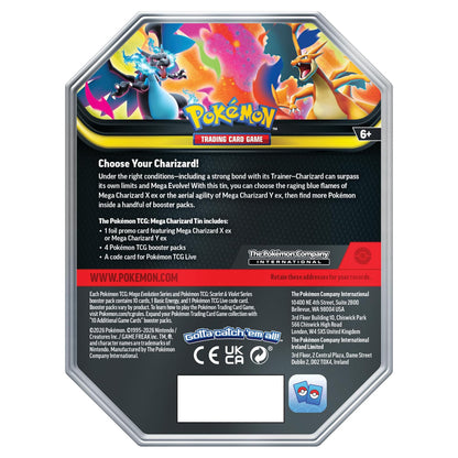 Pokémon TCG – Mega Evolution: Mega Charizard EX Tin